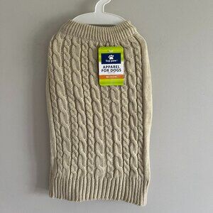 NWT | Top Paw Tan & Gold Dog Sweater | Size Medium